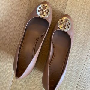 Tory Burch Tan wedge heels